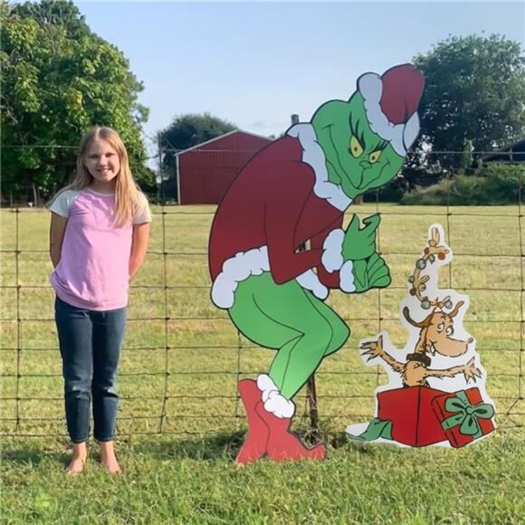 Christmas Decorations:4FT Christmas Yard Decor Signs LEFT Facing Christmas Signs